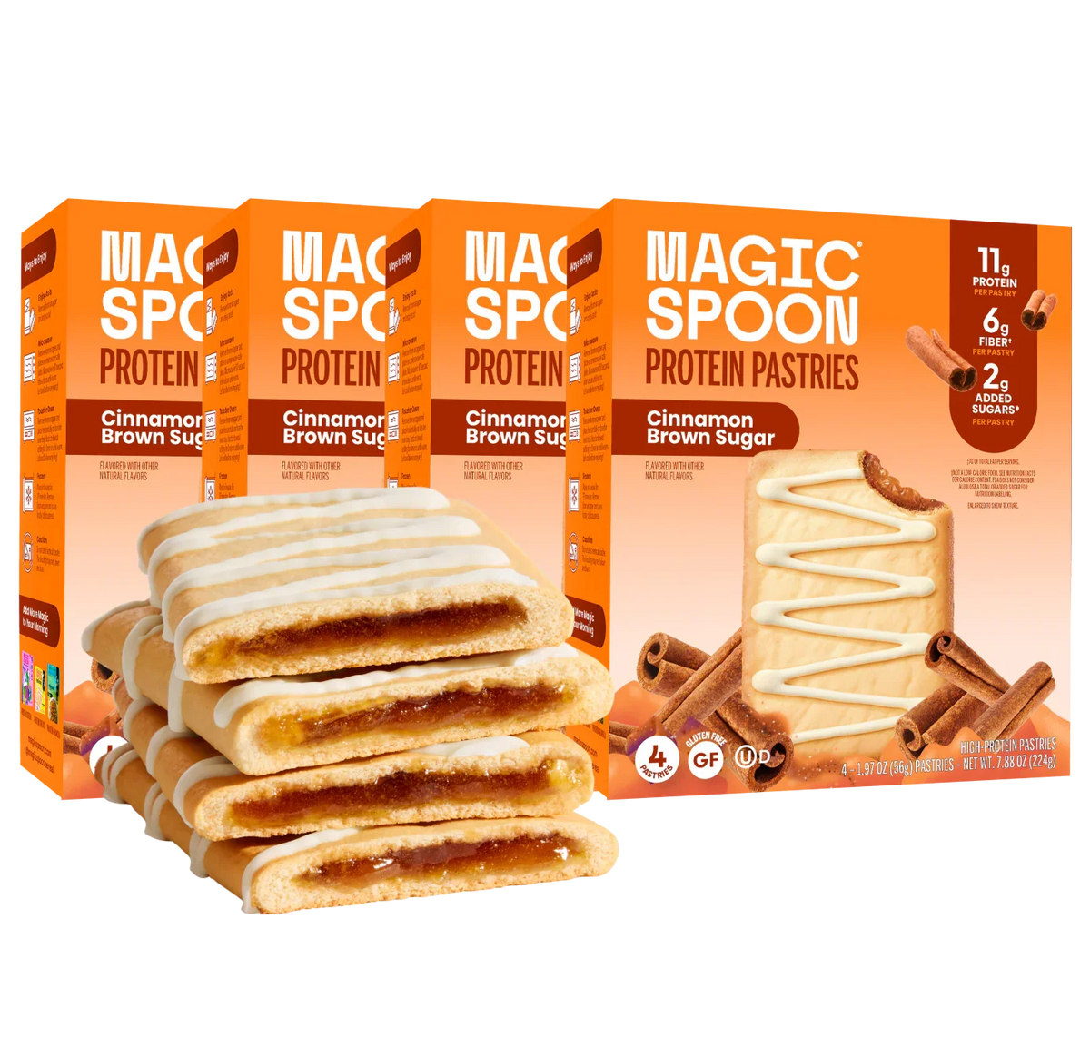 Cinnamon Brown Sugar - 16 Pastries (4 Boxes)