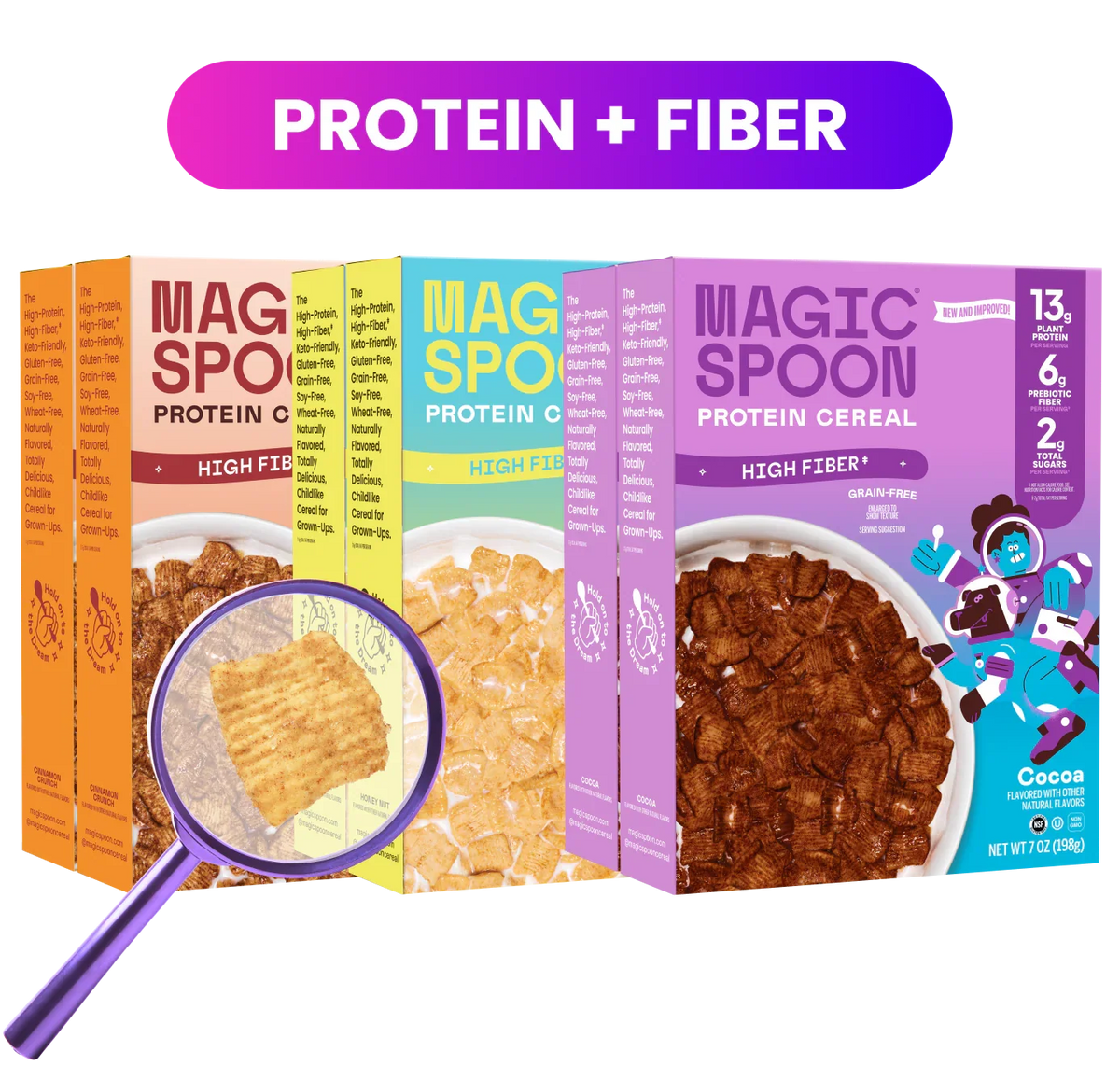 Variety 6 - Protein + Fiber Cereal 1 case (6 boxes)