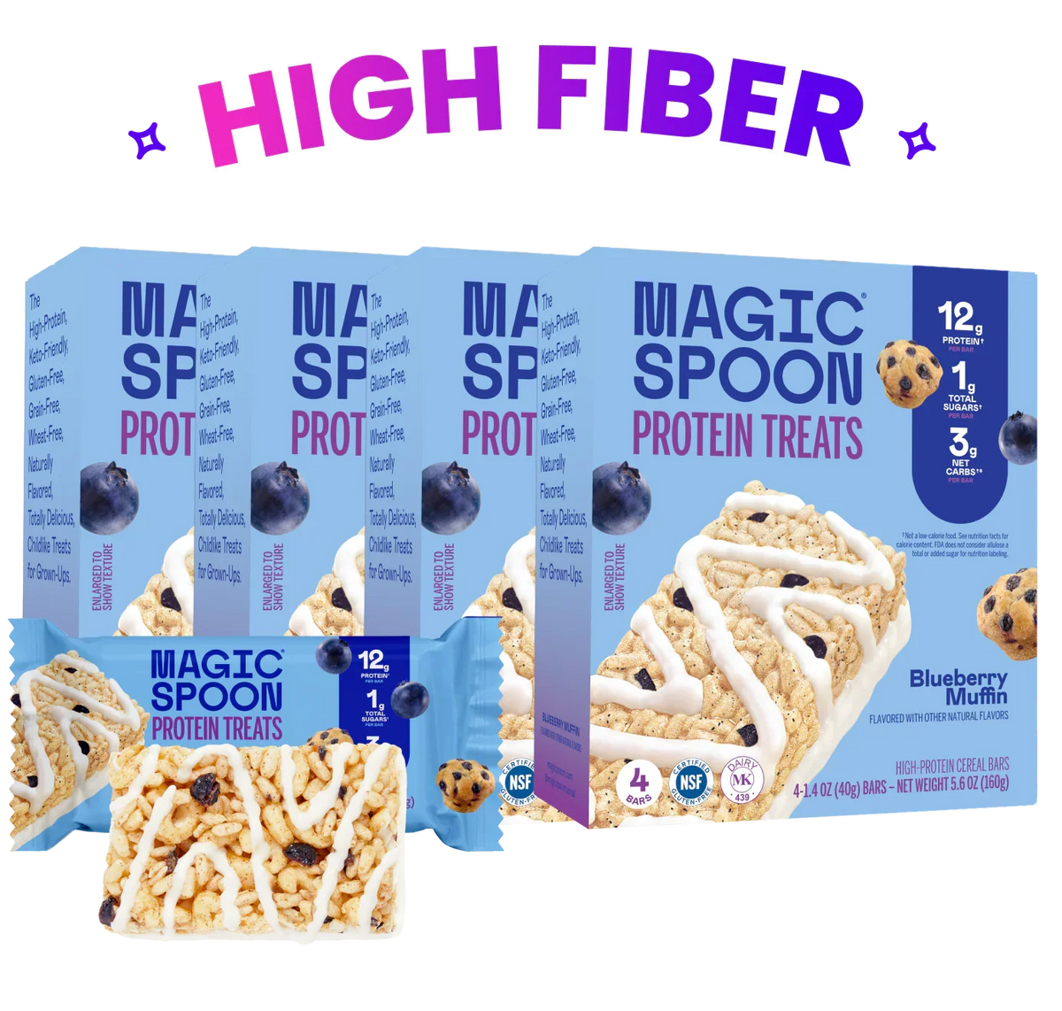 Blueberry Muffin - 16 Cereal Treats (4 Boxes)