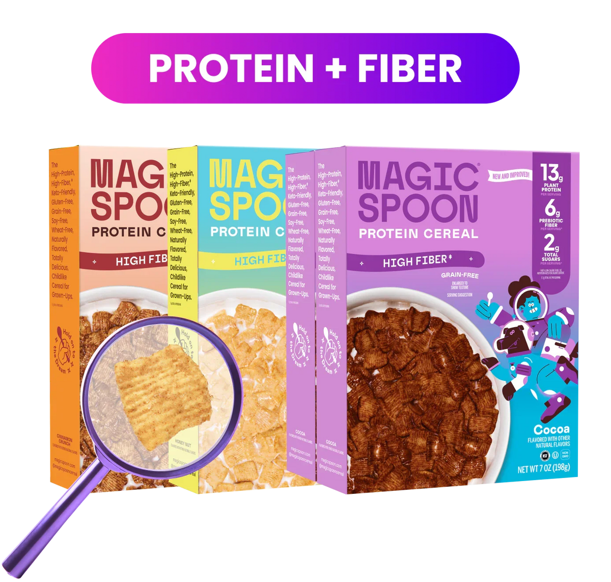 Variety 4 - Protein + Fiber Cereal 1 case (4 boxes)